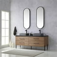 thumbnail image 3 of Trento 72" Double Concrete Sink Bath Vanity in North American Oak with Mirror, 3 of 12