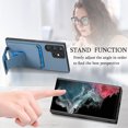 thumbnail image 4 of Allytech Card Holder Back Cover Case for Samsung Galaxy S24 Ultra, PU Leather TPU Hybrid Kickstand Anti-Scratch Shockproof Slim Vintage Phone Case for Galaxy S24 Ultra, Blue, 4 of 8