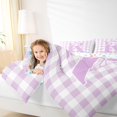 thumbnail image 4 of Catabedysis Modern Geometric Plaid 7-Piece Twin Bedding,Bowknot Monogrammed R Design Bedding Comforter Set,Colorful Stars Reversible For Girls, 4 of 7