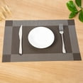 thumbnail image 5 of PVC Placemats 6 PCS of Non-Slip Place Mats Washable Vinyl Table Mats for Dining Table, Parties, Farmhouse, Thanksgiving, Christmas & Gathering 12x18 inches Set of 6 Dark Coffee, 5 of 7