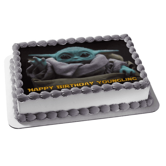 The Child From Disney S The Mandalorian Baby Yoda Edible Cake Topper Image Abpid Walmart Com Walmart Com