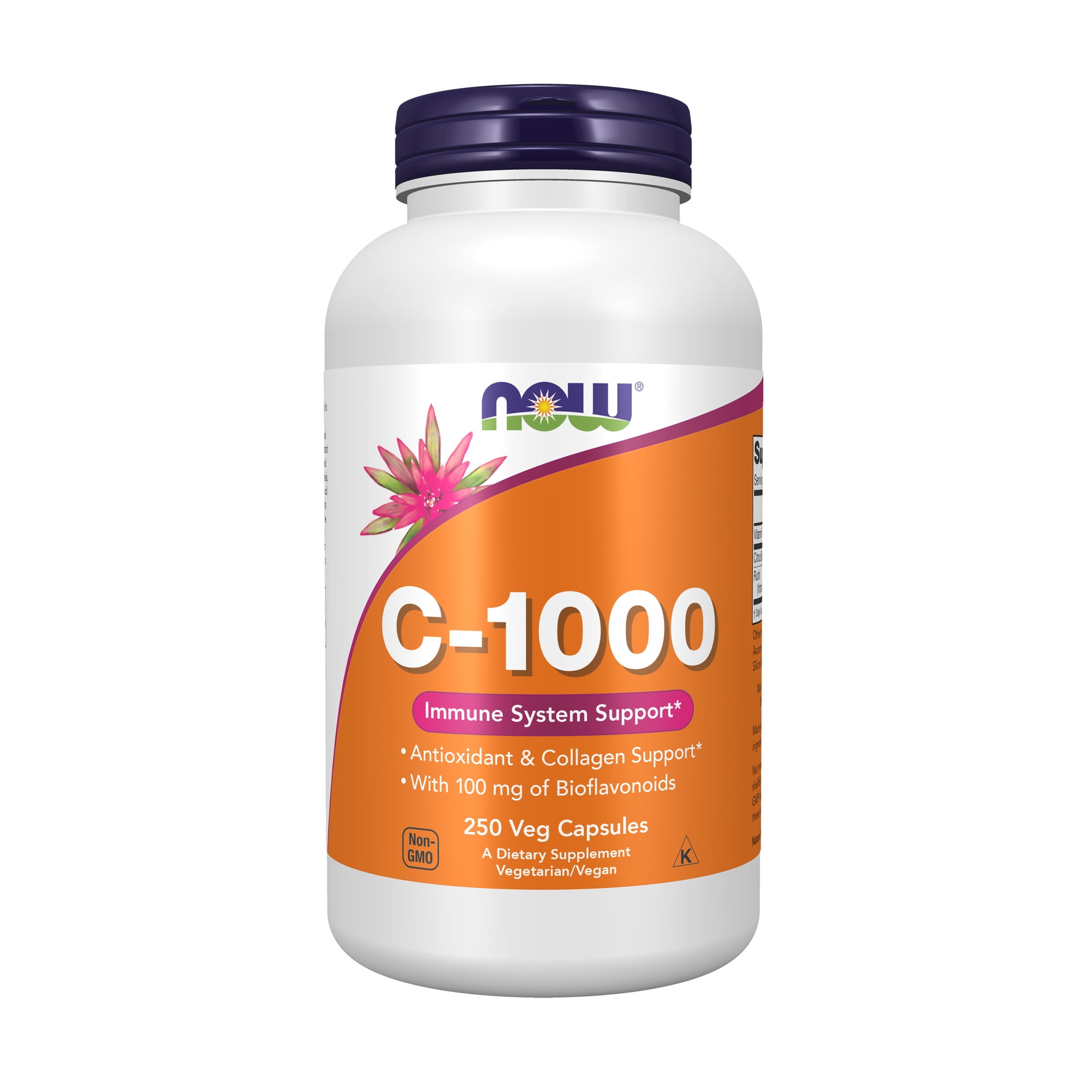 NOW Supplements, Vitamin C-1,000 with 100 mg of Bioflavonoids, Antioxidant Protection*, 250 Veg Capsules
