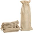 thumbnail image 5 of 12 Burlap Wine Bags with Drawstring, Reusable Wine Bags for Party Supplies, 5 of 5