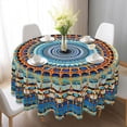 thumbnail image 1 of Round Tablecloth 60 inch, Bohemian Circle Table Cloth Cover, Waterproof and Wrinkle-Free, Colorful Summr Boho Tablecloths Decor for Home Kitchen Dining Party, 1 of 5
