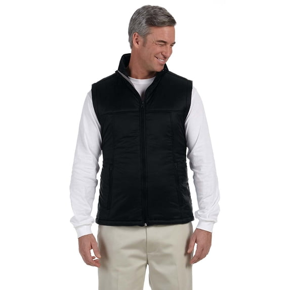 Harriton M795 Mens Nylon Polyfill Vest - Black - Large