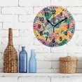 thumbnail image 3 of Yayeee 10" Wall Clock Battery Operated Quartz Round Silent Non-Ticking Home Decor,Yellow Floral Wave, 3 of 6