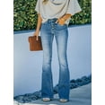 thumbnail image 2 of Women's Flare Bell Bottom Jeans High Waisted Wide Leg Bootcut Jeans Stretchy Denim Pants, 2 of 6