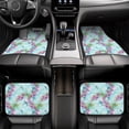 thumbnail image 6 of Cauagu Dragonfly Floral Pattern Car Floor Mat Set of 4,Car Carpet Mats Car Mats with Anti-Slip Backing & Driver Heel Pad Universal Fit for Cars/Trucks/SUV/Vans, 6 of 6