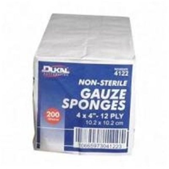 Dukal Corporation Ns Éponge de Gaze Blanche 4x4 Pouces - 4122