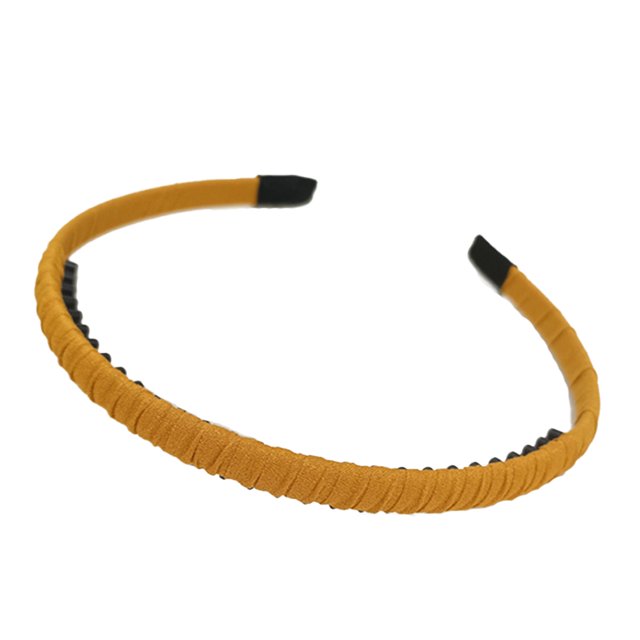 sweethay Accesorios para el cabello con dientes Suministros de de cara de ala delgada Diadema simple Moda diario Ducha Diadema Mujer Accesorio para el cabello Amarillo