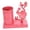 A003- Pink, variant on Creative Vintage Pen Holder, Light Luxury High - end Desktop Organizer with Iron Plum Blossom Design, for American - style Desks,' Study Rooms, Office Spaces, as a Gift