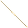 thumbnail image 2 of Diamond2Deal 10K Yellow Gold Semi-Solid Curb Link Id Bracelet 5.5 inch for Women, 2 of 5