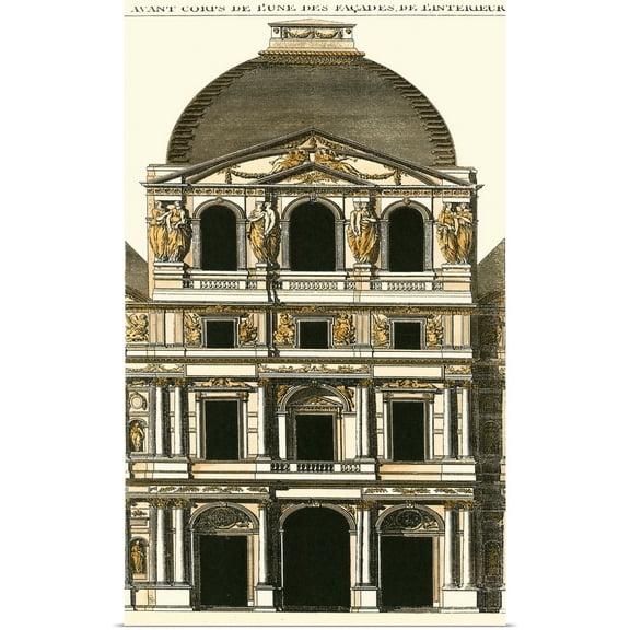 Great BIG Canvas | Rolled Vision Studio Poster Print entitled Building Facade I