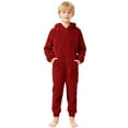 thumbnail image 3 of Warm Cozy Lined Romper Jumpsuit Boys Girls Outfit With Grip Soles Clothes, 3 of 8