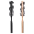 thumbnail image 1 of 2Pcs Round Hairbrush for Curly Hair Detangling Styling Compact Design Assorted Color Wooden 11.8x1.4x1.4in, 1 of 9