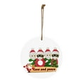 thumbnail image 2 of Fiudx Adorno Navideño de Papá Noel, Diseño de Mascarilla, Material de Hierro, Pieza Única de Colección Anual, Decoración para Árbol de Navidad, Multiusos, Ideal para Intercambiar Regalos, 7 Cm de Diá, 2 of 3
