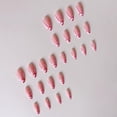 thumbnail image 2 of Press on Nails BUNLVDI Valentine Medium Almendra Pink con corazón, 2 of 7