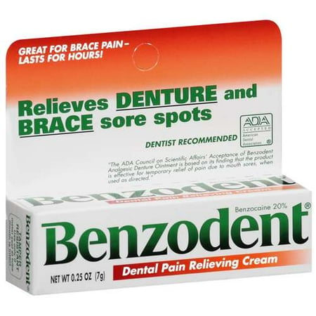 Benzodent Dental Pain Relieving Cream 0.25 oz (Best Painkiller For Dental Pain)