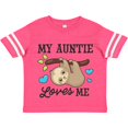thumbnail image 3 of Inktastic My Auntie Loves Me with Sloth and Hearts Boys or Girls Toddler T-Shirt, 3 of 5