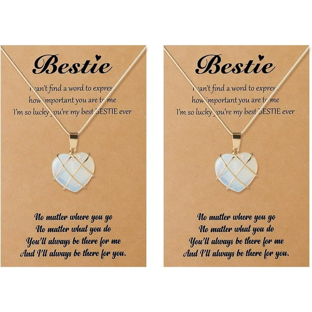 YANCHUN Regalos de cumpleaños para mejores amigos para mujeres Collares de amistad Collar para mejores amigos Regalos Collar BFF para collares de larga distancia a juego 2/3/4/5 Regalo