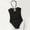 Black, variant on ITSAME Girls One-Piece Bathing Suit, Quick-Dry Hanging Neck with Chest Pad Summer Fashion Casual Beach Swimsuit Black 13-14T