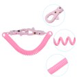 thumbnail image 4 of Uxcell Retractable Coil Springs Keychain with Plastic Lobster Clasp for Keys Wallet, Pink 4 Pack, 4 of 6