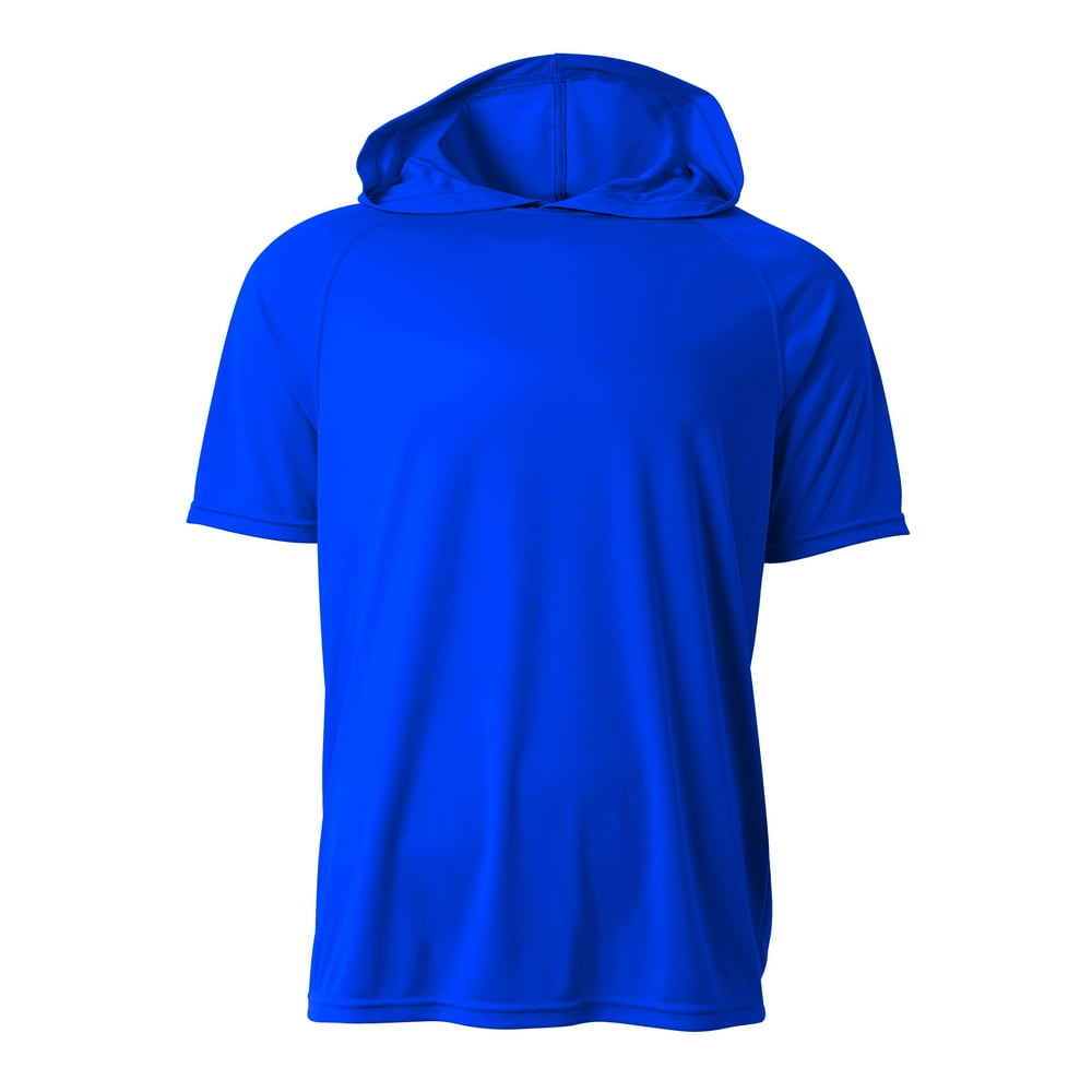 A4 - A4 N3408 Men's Short Sleeve Cooling Performance Hooded Tee - Royal ...
