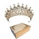 thumbnail image 1 of Corona Tiara Reina Carnaval Lujo Dorada Certamen Novia Xv Coronación Niña Boda Cristales M0013 GENÉRICA CUSTOM VALDORA, 1 of 2