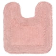 thumbnail image 2 of Home Weavers Radiant Bathroom Rug Toilet Rugs U Shaped Contour,Extra Thick Toilet Rug, Non-Slip Contour Mat for Bathroom, 100% Cotton Soft, Absorbent Water, Machine Washable, 20"x20" Contour, Pink, 2 of 9
