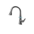 thumbnail image 1 of Matte White Pull Out Kitchen Faucet, 360 Rotation Brass Stream Sprayer Head Hot Cold Washing Sink Mixer Tap Deck Mounted Crane ,Versatile Features, 1 of 6