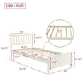 thumbnail image 7 of Solid Wood Twin Size Bed Wood Platform Bed with Headboard, Footboard and Wood Slat Support No Box Spring Needed, 7 of 7