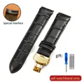thumbnail image 3 of Correa de reloj de cuero genuino para Tissot 1853 T035 Correa de reloj Kutu para hombre 22 mm 23 mm 24 mm Piel de vaca Coolfigure T035410a Accesorios, 3 of 5