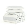 thumbnail image 7 of Noble Linens 2-Piece Light Gray Distressed Stripe ReversiblePrint Comforter Set, Twin/TwinXL, 7 of 7