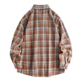 thumbnail image 5 of Kilaqueen Long Sleeve Shirts for Men Checkered Button Down Lapel Shirts Casual Fashion Vintage Relaxed Fit Shirts, 5 of 9