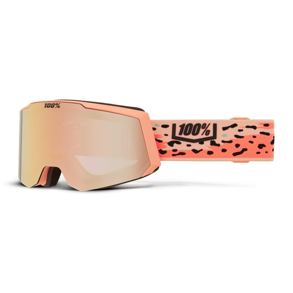100% Snowcraft S Hiper Goggle - Safari; Mirror Peach