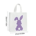 thumbnail image 2 of Easter Non-Woven Gift Tote Bags - Reusable Fabric Bags for Party Favors/Holiday Gifts/Egg Hunts, Lightweight Eco-Friendly Pouches for Spring Celebrations, Party Supply Bags, 11.4*10.6in, Purple, 2 of 7
