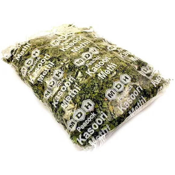 MDH Kasoori Methi (Dried Fenugreek Leaves), Authentic Indian Herb, 1 kg (2.2 lbs) Bulk Foodservice Pack