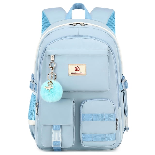 Mochila para portátil Hidds School College de 15,6 pulgadas para niñas, color azul