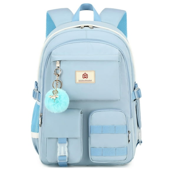 Mochila para portátil Hidds School College de 15,6 pulgadas para niñas, color azul