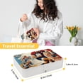 thumbnail image 5 of Football Portable PU Leather Jewelry Display Organizer Box with Removable Compartment, 5 of 6