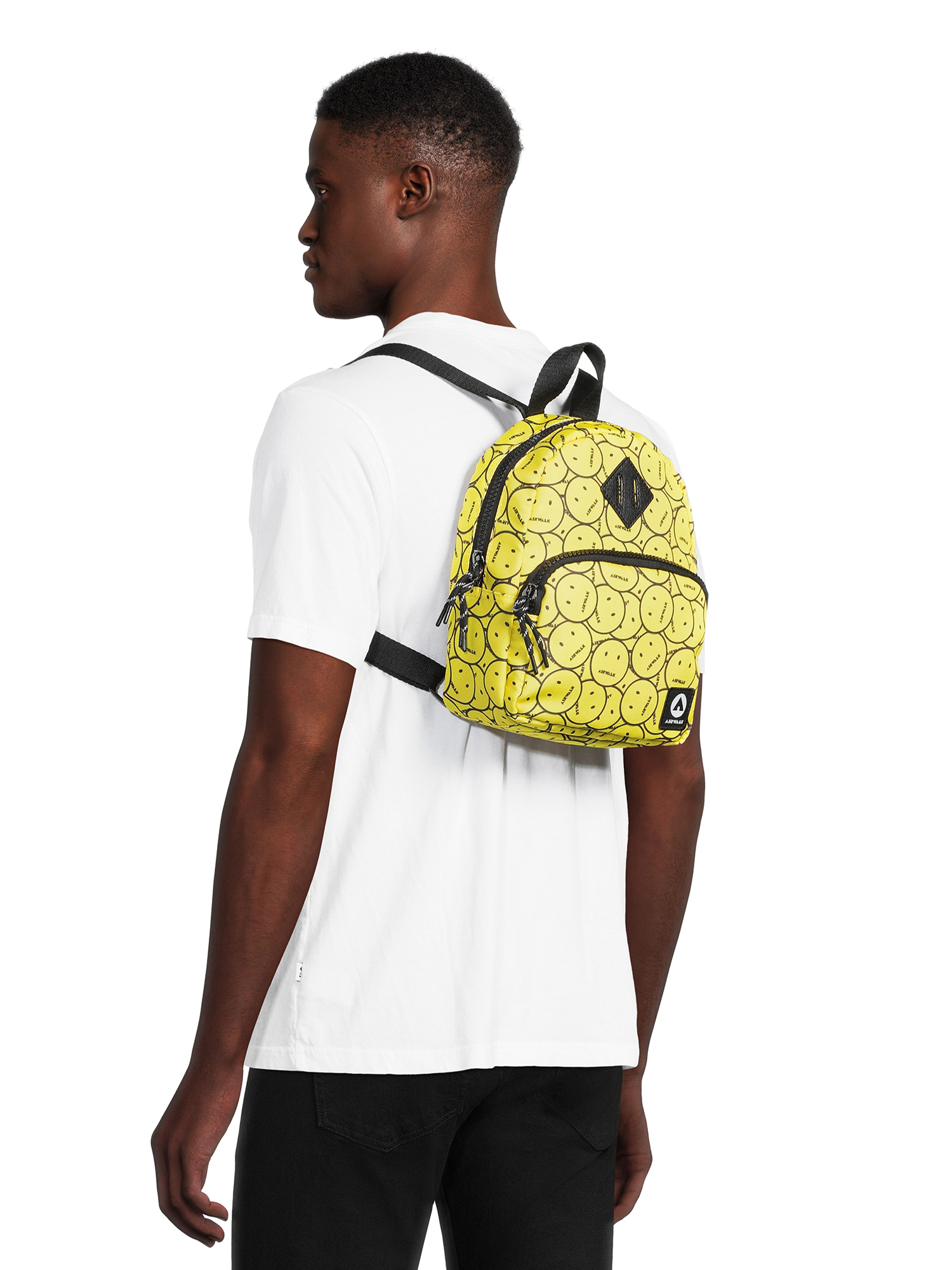 Airwalk Unisex Mini 10" Backpack, Smiley Yellow - image 3 of 6