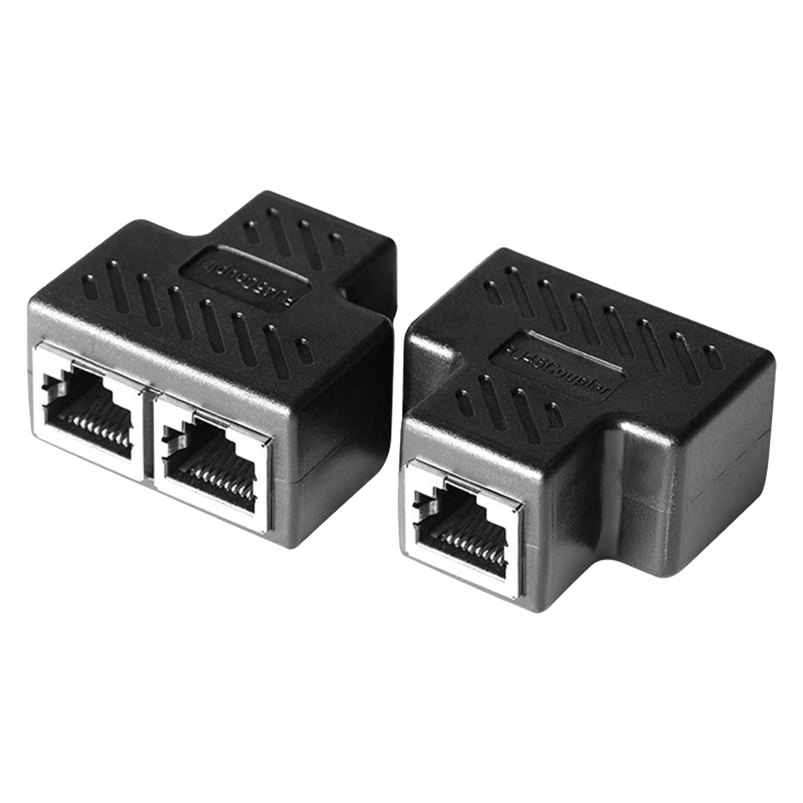 2pcs 1 To 2 Pvc Lan Splitter Network Adapter Interchanger Router High 