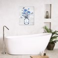 thumbnail image 5 of Farmhouse Blue Floral Wall Art Flower and Butterfly in Vase on Rustic Wood Canvas Wall Art Country Wildflower Pictures for Living Room Bedroom Bathroom Office Wall Decor, 5 of 7