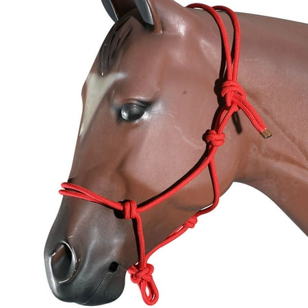 Red Horse Halter Braided Poly Rope Western Tack By Hilason