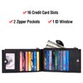 thumbnail image 6 of FALAN MULE RFID Blocking Women's Minimalist Bifold Credit Card Holder Wallet, Black, 6 of 6