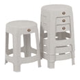 thumbnail image 1 of Kit 4 Bancos Redondo Rattan Para Exterior E Interior (Blanco Cantera), 1 of 4