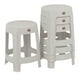 thumbnail image 1 of Kit 4 Bancos Redondo Rattan Para Exterior E Interior (Blanco Cantera), 1 of 4