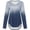 Navy, variant on Women's Tie Dye Print Shirts Casual Long Sleeve T-Shirt Tops Dressy V Neck Loose Curve Hem Blouse Fall Trendy Top
