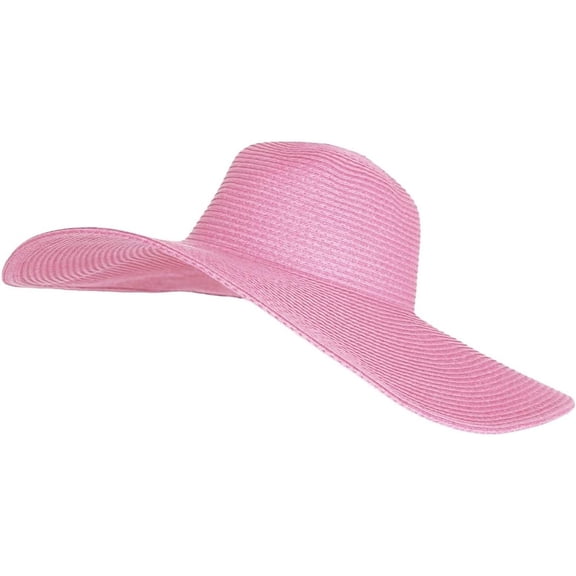 Minzimin womens Floppy,Womens Sun Straw Hat Wide Brim UPF 50 Summer Hat Foldable Roll up Floppy Beach Hats for Women