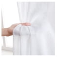 thumbnail image 5 of YOSITiuu Penelope Faux Linen Textured Semi Sheer Privacy Sun Light Filtering Transparent Window Pocket Hole Thick Curtains Drapery Panels for Bedroom & Living Room, 2 Panels (54 W x 63 L, White), 5 of 9